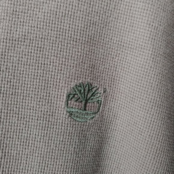 Timberland Waffle Crewneck Tee Long Sleeve Top Green Size XL - Picture 8 of 14